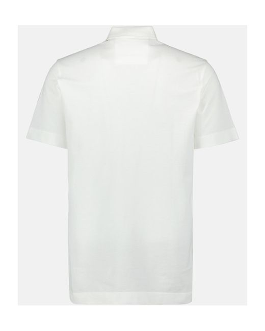 Givenchy White Logo Embroidered Short-Sleeved Polo Shirt for men