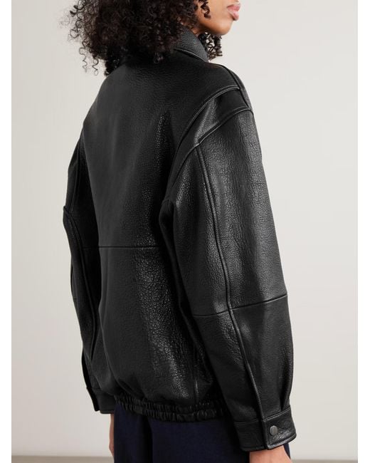 Nour Hammour Black Doran Patchwork Leather Jacket
