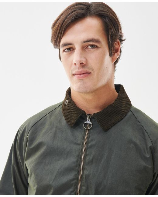 Barbour Blue Bedale Corduroy-Collar Short Jacket for men