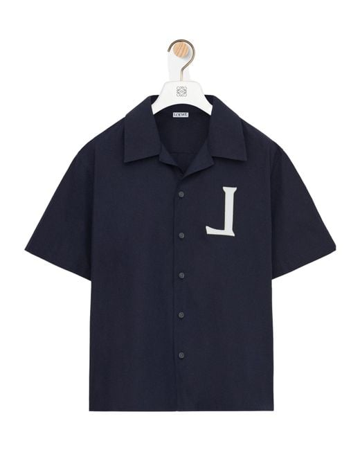 Loewe Blue Short Sleeve Shirt for men