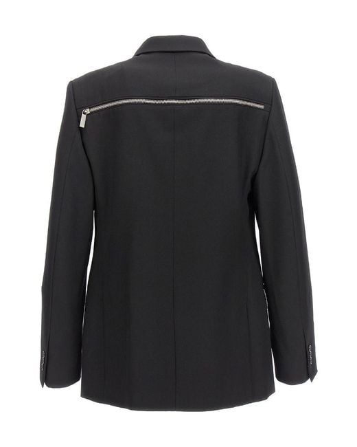 Off-White c/o Virgil Abloh Black Double-Breasted Long-Sleeved Blazer for men