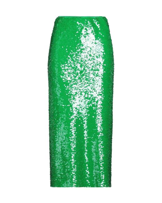 Tory Burch Green Solid-Color Sequined Tulle Dress
