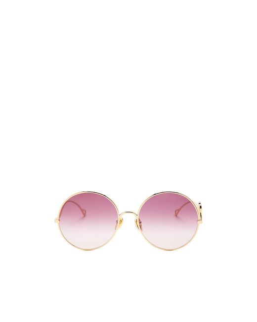 Chloé Pink Round-Frame Sunglasses