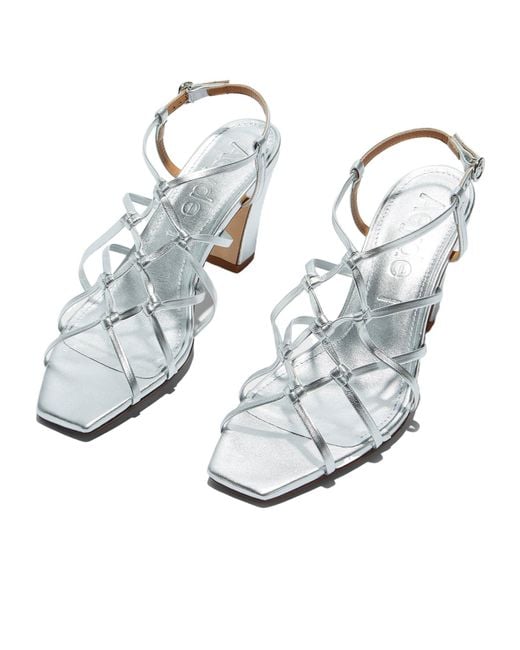 Aeyde White Acacia Block-Heel Sandals