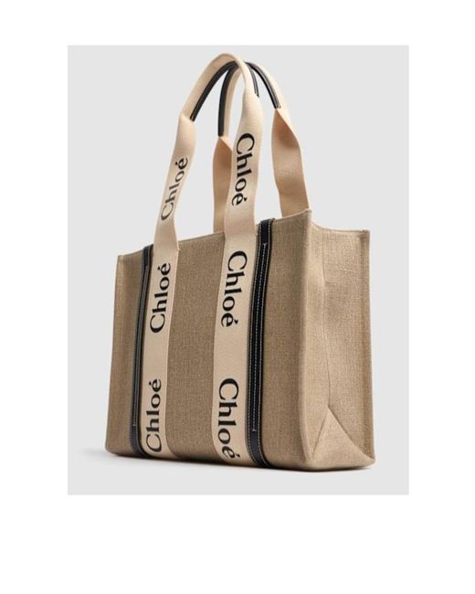 Chloé Natural Double-Handle Tote Bag