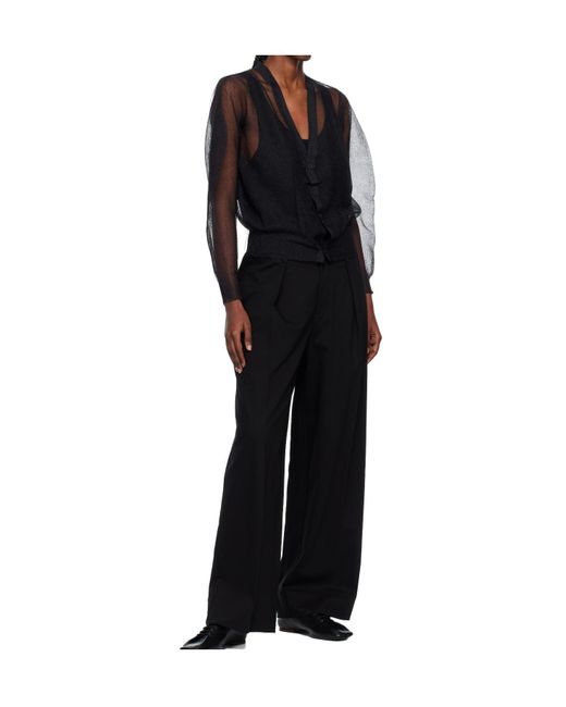 Issey Miyake Black V-Neck Cardigan
