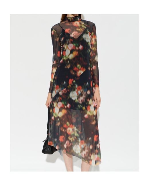 AllSaints Multicolor Gracie Sheer Floral Midi Dress