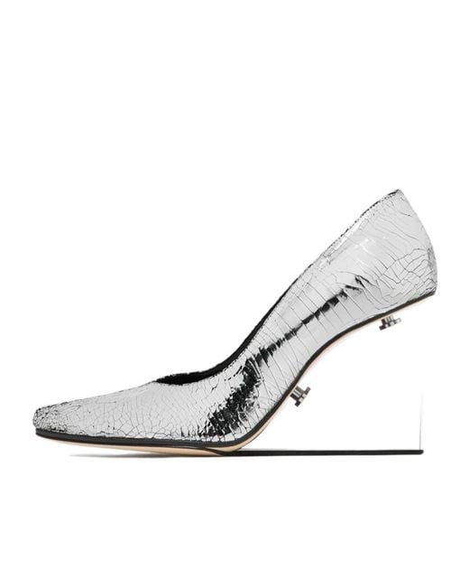 Maison Margiela White Tabi Plexi Wedge Heeled Pumps