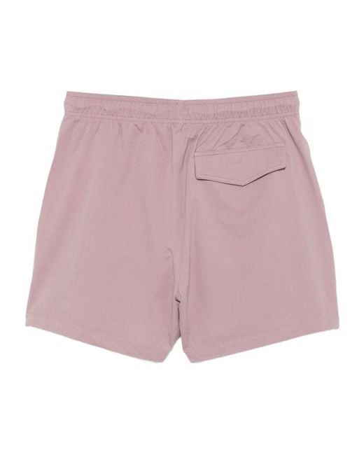 Emporio Armani Pink Chevron-Weave Swim Shorts for men