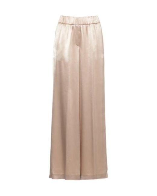 Peserico Natural Aurea Wide-Leg Pants