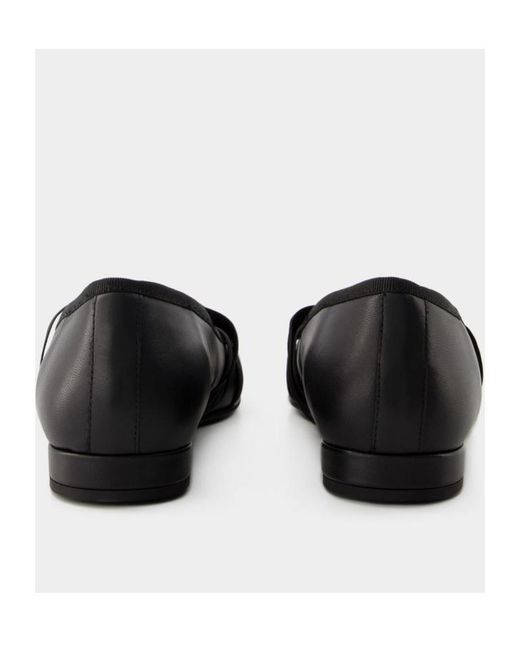 CAREL PARIS Black Tutu Square Toe Ballerina Shoes