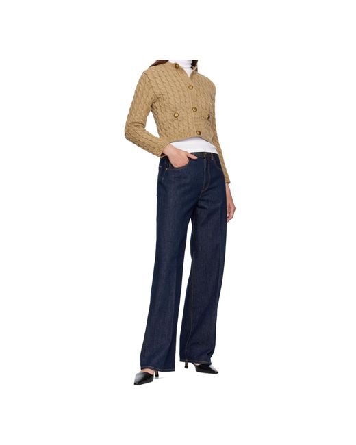 Moncler Blue Long-Sleeved Cardigan