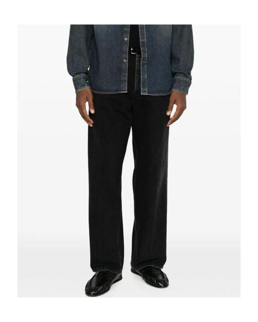 Nine:inthe:morning Black Casual Trousers With Belt Loops for men