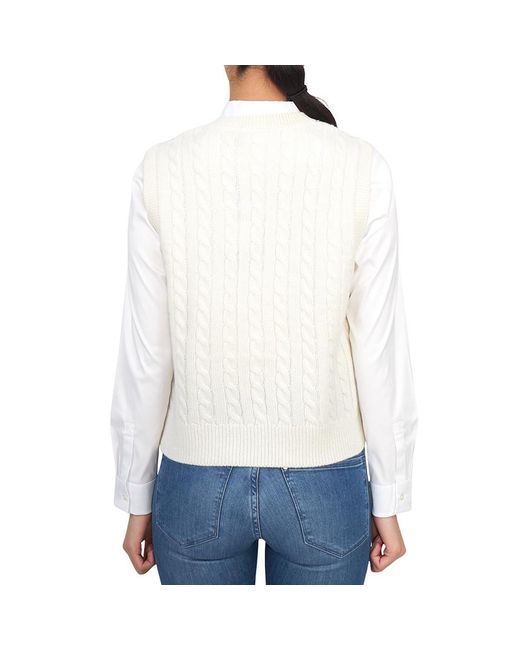 Carhartt White Sleeveless Knitted Vest