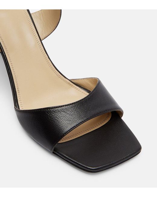 Lemaire Black Cross Leather Sandals
