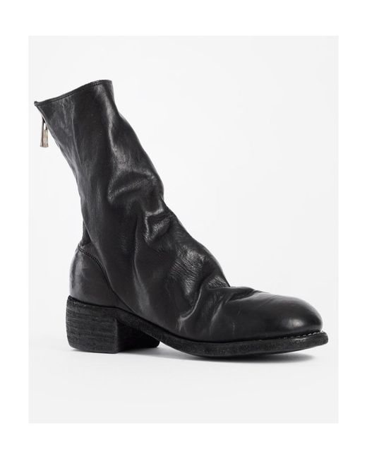 Guidi Black Back-Zipper Boots