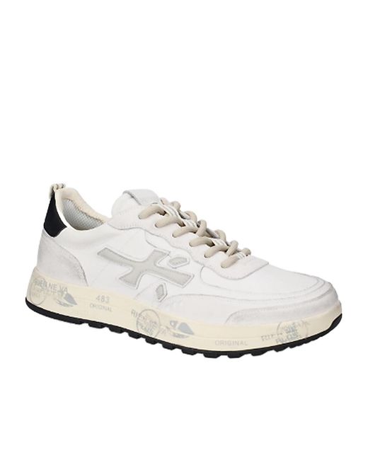 Premiata White Nous Sneakers for men