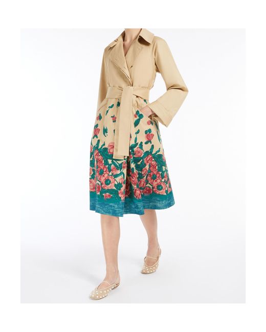 Weekend by Maxmara White Pesco Floral Patterned Belted Coat