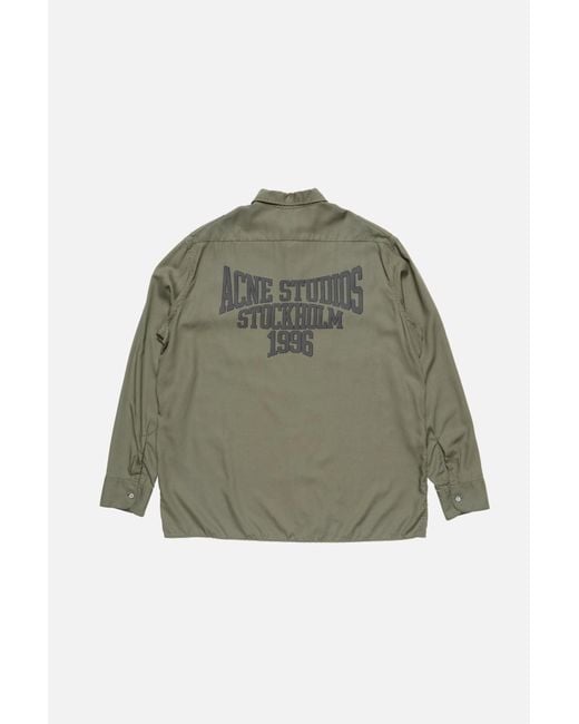 Acne Green Long-Sleeved Shirt for men