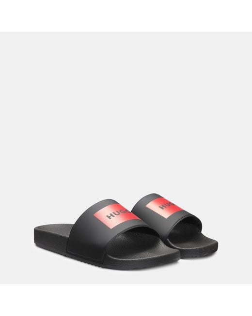 Boss Brown Logo Slides for men
