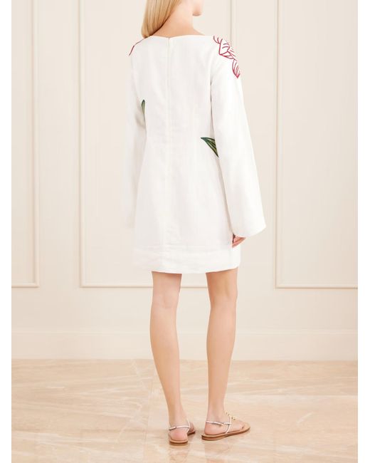 Farm Rio White Floral Dress
