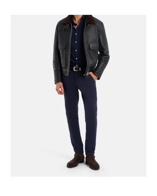 Dondup Blue Logo Casual Trousers for men