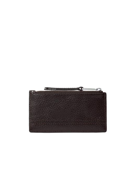 Lemaire Black Gear Leather Card Holder And Coin Purse