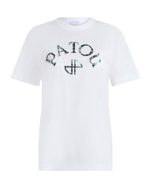 Patou White Logo-Print T-Shirt for men