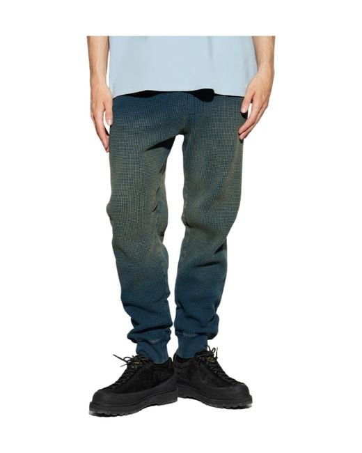 DIESEL Blue P-Wafy Tapered-Leg Sweatpants for men