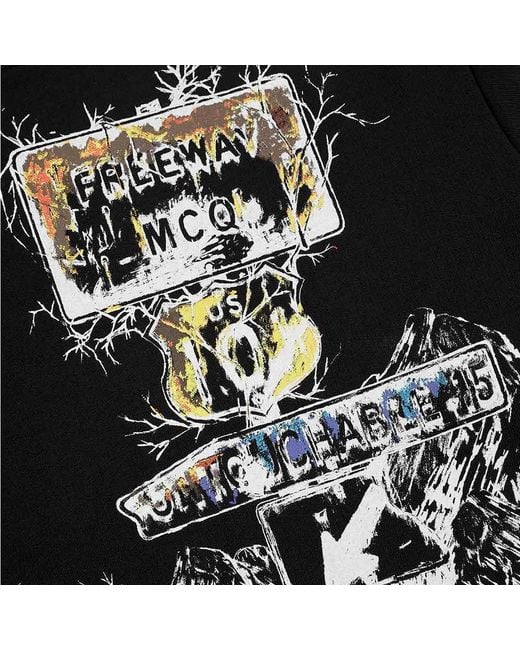 McQ Alexander McQueen Black Logo Printed Sweater for men