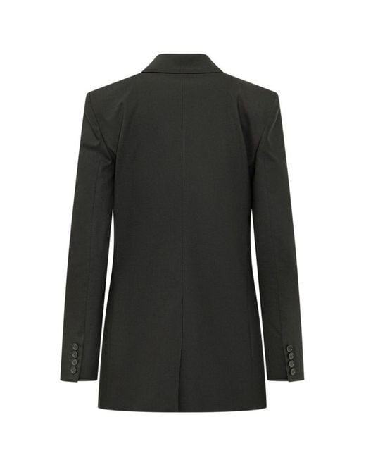 MSGM Black Double-Breasted Blazer