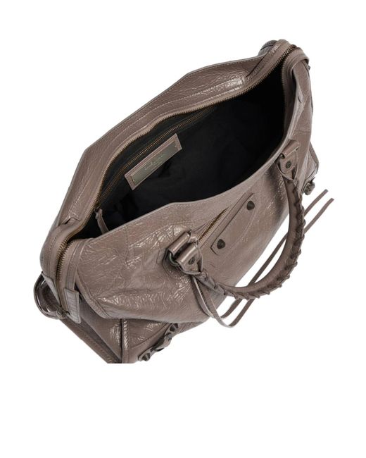 Balenciaga Metallic Le City Medium Shoulder Bag