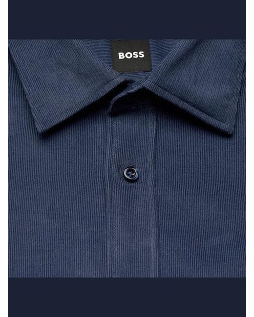 Boss Blue Long Sleeve Shirt for men