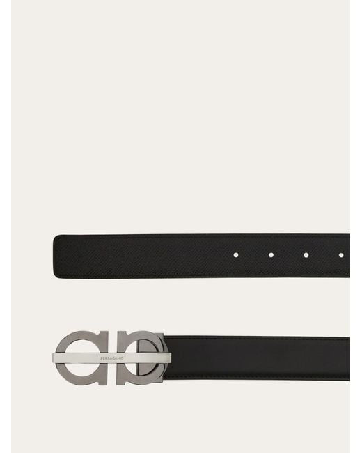 Ferragamo White Ferragamo Eyewear Logo Buckle Belt for men