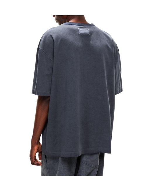Maison Margiela Blue Solid Color T-Shirt for men