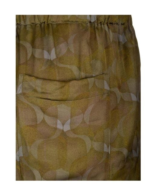 Dries Van Noten Green Rope Printed Shorts for men