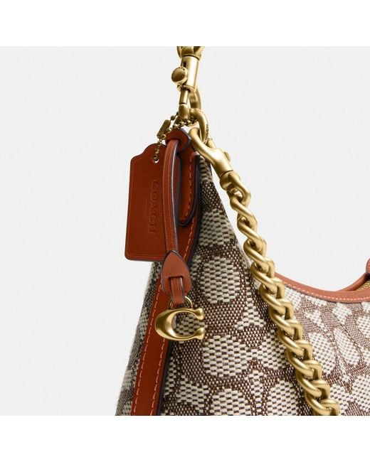 COACH Gray Juliet 25 Zipped Shoulder Bag