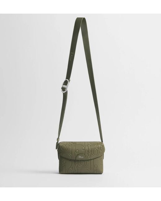 Dior Green Mini Jett Zipped Messenger Bag for men
