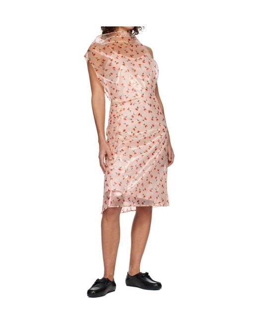 Jil Sander Pink Floral Lined Dress