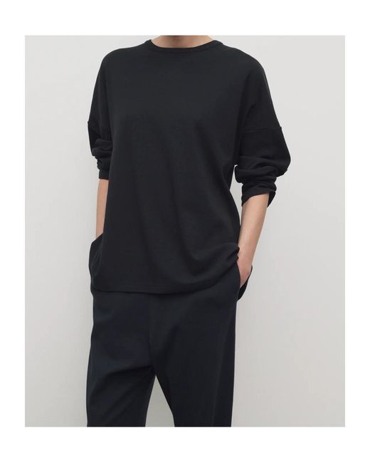 The Row Black Floris Cotton Sweater