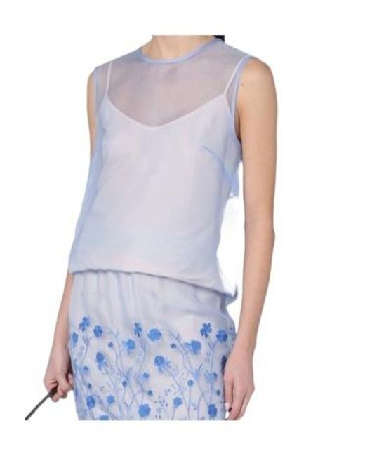 P.A.R.O.S.H. Blue Crew Neck Vest