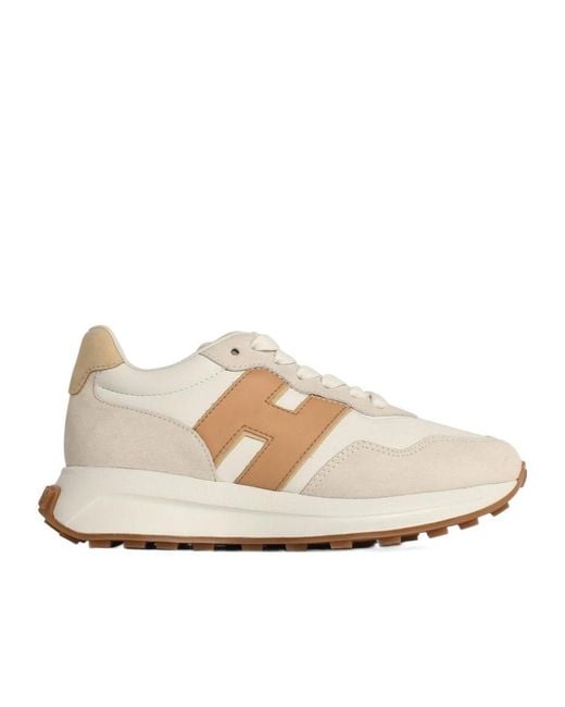 Hogan Natural Logo Patch Panelled Sneakers