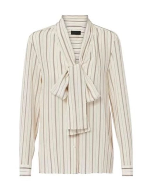 Nili Lotan White Striped Shirt