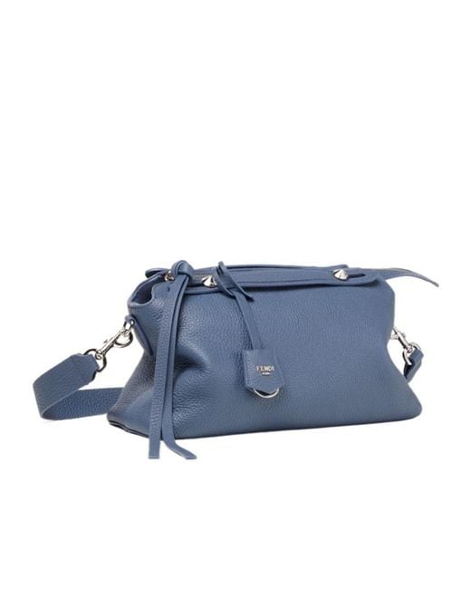 Fendi Blue By The Way Soft Medium Cuoio Romano Leather Bag