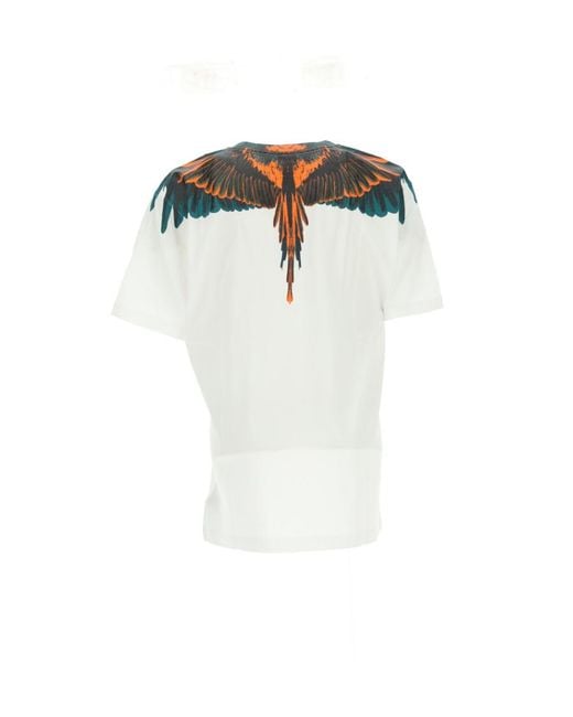 Marcelo Burlon White County Of Milan Wings Printed Crewneck T-Shirt for men