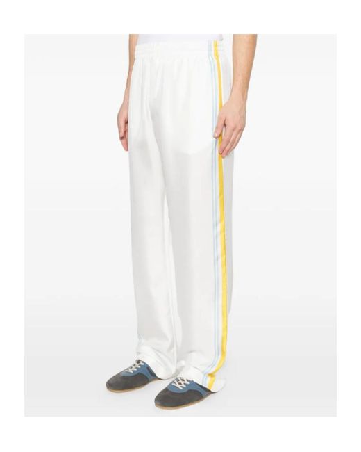 Casablanca White Side Stripe Track Pants for men