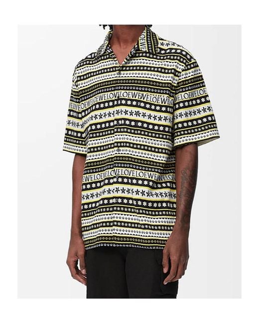 Loewe Gray Short Sleeve Shirt for men