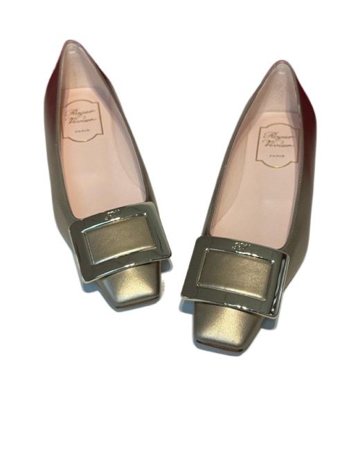 Roger Vivier White Belle Vivier Square-Toe Pumps