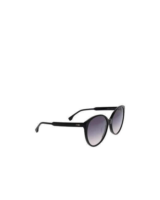 Fendi White Eyewear Round Frame Sunglasses