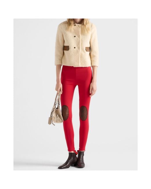 Prada Natural Double-Breasted Aspen Jacket